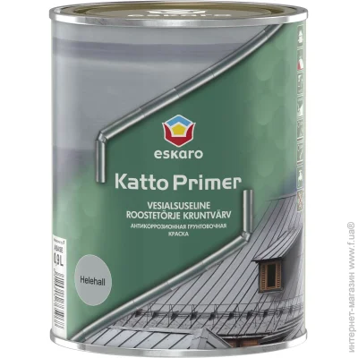 Емаль Eskaro Грунтовка антикорозійна Katto Primer світло-сірий мат 0,9 л 1,08 кг Емаль Eskaro Грунтовка антикорозійна Katto Primer світло-сірий мат 0,9 л 1,08 кг