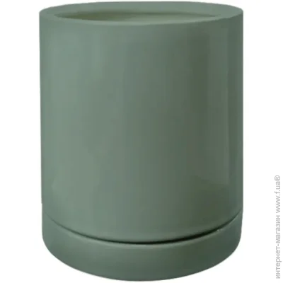 Eterna Горщик для квітів кераміка 12,5x12,5x13,5 см круглий зелена хвиля 1,3 л (803-13,5) Eterna Горщик для квітів кераміка 12,5x12,5x13,5 см круглий зелена хвиля 1,3 л (803-13,5)