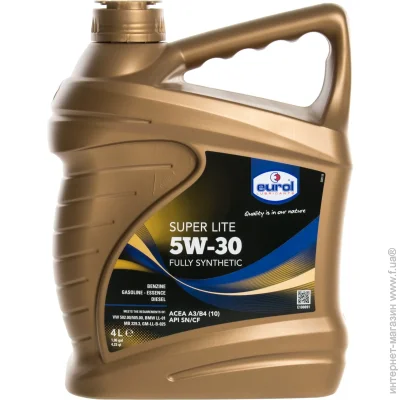 Моторна олива Eurol Моторне масло синтетичне Super Lite 5W-30 4 л Моторна олива Eurol Моторне масло синтетичне Super Lite 5W-30 4 л