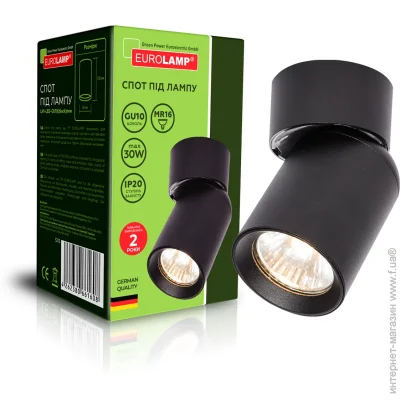  Eurolamp  1x30  GU10  LH1-LED-GU10(black)