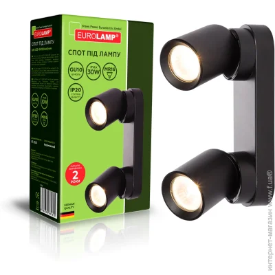  Eurolamp  2x30  GU10  LH2-LED-GU10(black)