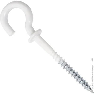 Expert Fix Шуруп універсальний з C-крюком 4,4х84 мм 4 шт білий Expert Fix Шуруп універсальний з C-крюком 4,4х84 мм 4 шт білий