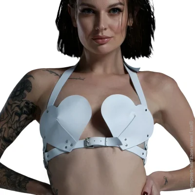  Feral Feelings ˳     - Hearts Bra White (SO9415~22)