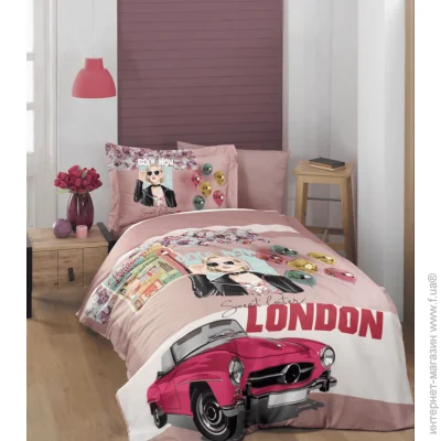    First Choice      3D Digital Satin Duvet Cover Set First Choice - First Choice - 3DS-108 LONDON - 1,5 -  (31026)