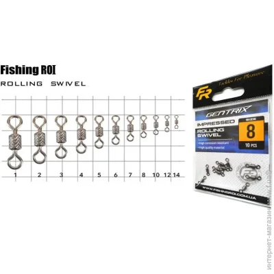 Fishing Roi  22  10 . IMPRESSED ROLLING SWIVEL 6