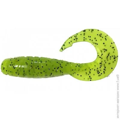   Fishup  Mighty Grub 3.5"/88,9/7pcs./#055-Chartreuse/Black (10055116)