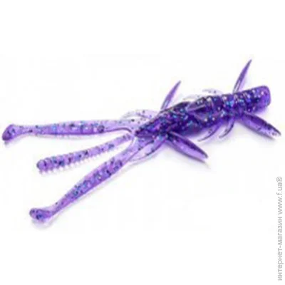   Fishup  Shrimp 3.6" #060 Dark Violet/Peacock & Silver (10066132)
