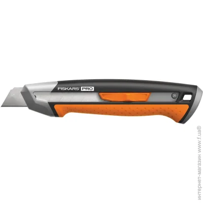 Строительный нож Fiskars Нож с выдвижным лезвием Pro CarbonMax 18 мм (1027227) Строительный нож Fiskars Нож с выдвижным лезвием Pro CarbonMax 18 мм (1027227)