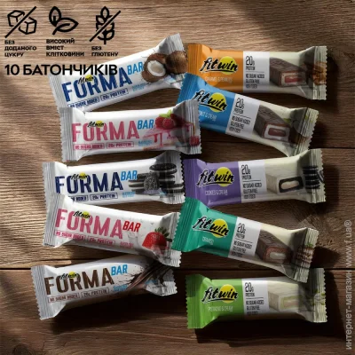  FitWin Protein + Forma Bar 33%, 10*60  MIX (CN15871)