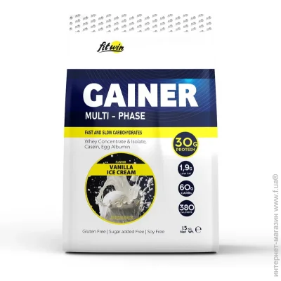  Fitwin Gainer Multi-Phase (1,5 kg, vanilla ice cream) (23339-03)