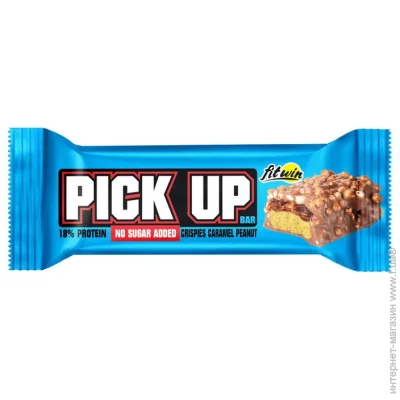Fitwin Pick Up Bar No Sugar Added (45 g, crispies caramel peanut) (23311-01)