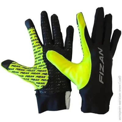 Fizan  Gloves Stretch 2023 Black/Lime S (1092-8056420781021)