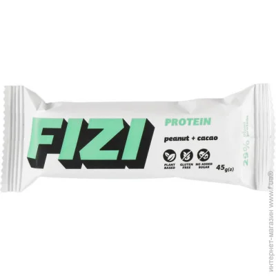 Fizi Protein Bar (45 g, peanut + cacao) (21400-01)