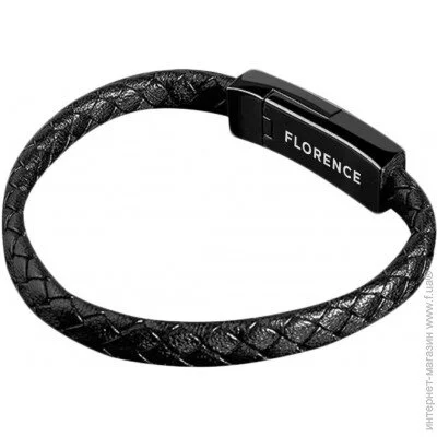 Florence   Bracelet microUSB 0.2m 3A Black (FL-2207-KM)