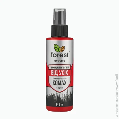 Forest Средство репеллентное от всех летающих и ползающих насекомых "Extreme" 140 мл Forest Средство репеллентное от всех летающих и ползающих насекомых "Extreme" 140 мл