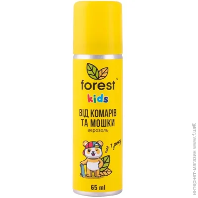 Forest Средство репеллентный от комаров и мошки "Kids" 65 мл Forest Средство репеллентный от комаров и мошки "Kids" 65 мл