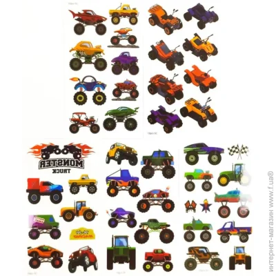 Fresh Tattoo     - 1 set-5-kids-tatto-cars-1