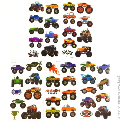 Fresh Tattoo     - 2 set-5-kids-tatto-cars-2