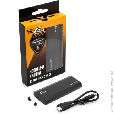   Frime  M.2     (FHE300.M2UC)  M.2 NVMe PCIe USB 3.2 Metal Black