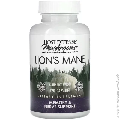   Fungi Perfecti   Host Defense Lion's Mane, 120 