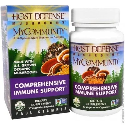   Fungi Perfecti Mushrooms MyCommunity Comprehensive Immune Support 30 Caps FPI-03811 (000001431)