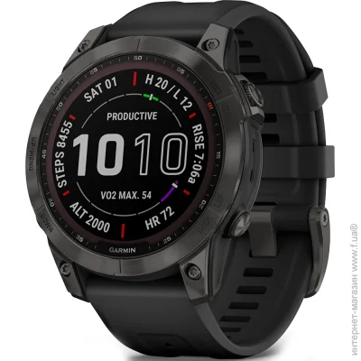 Garmin Fenix 7 Sapphire Solar Black DLC Titanium with Black Band (010-02540-34/35)