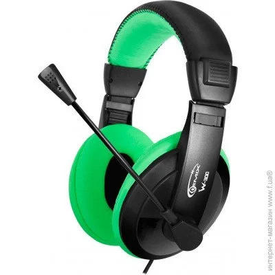 Наушники Gemix W-300 Black/Green Наушники Gemix W-300 Black/Green