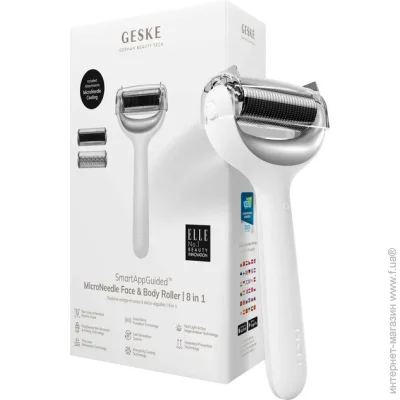  Geske Micro Needle Face&Body Roller | 8in1 White,   (GK000043WH01)