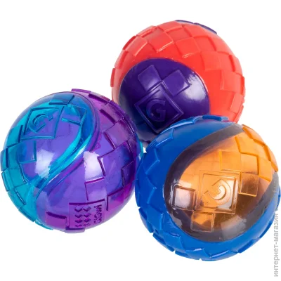 Gigwi Игрушка для собак Три мяча с пищалкой Ball 2323 Gigwi Игрушка для собак Три мяча с пищалкой Ball 2323