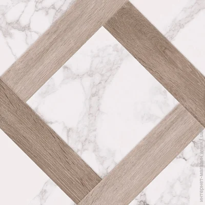 Golden Tile  Marmo Wood Grate white 4V0880 40x40 