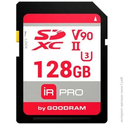  ' Memory card Secure Digital 128Gb GoodRAM IRDM PRO SDXC V90 UHS-II U3 Retail (IRP-S9B0-1280R11)