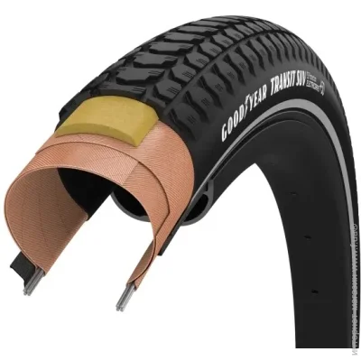 Goodyear  700x45 (45-622) GoodYear Transit SUV S3:Protection, Wire, Black +  reflective strips, 60tpi (TIR-03-50)