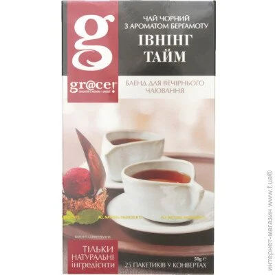 Grace Чай чорний 25 пак. фольг. конв. ІВНІНГ ТАЙМ Grace Чай чорний 25 пак. фольг. конв. ІВНІНГ ТАЙМ