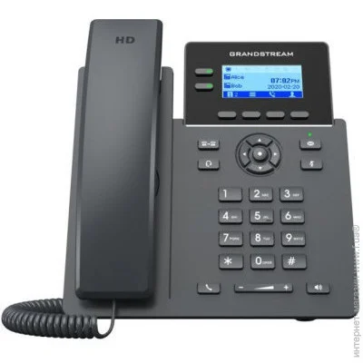 IP- Grandstream GRP2602G, Carrier-Grade IP Phones, 2 lines, 4 SIP accounts, Dual 10/100/1000 Mbsps Ethernet ports, PoE, HD audio (With PSU) (GRP2602G)