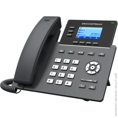 IP- Grandstream GRP2603, Carrier-Grade IP Phones, 3 lines, 6 SIP accounts, Dual 10/100/1000 Mbps Ethernet ports, HD audio (With PSU) (GRP2603)