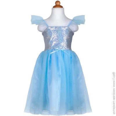 Great Pretenders : Сукня З Блискітками Принцеса, Колір Блакитний, Розмір Us 5-6 (32385) для Great Pretenders : Сукня З Блискітками Принцеса, Колір Блакитний, Розмір Us 5-6 (32385) для
