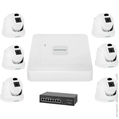 Green Vision Комплект видеонаблюдения на 6 камер GV-IP-K-W71/06 3MP Green Vision Комплект видеонаблюдения на 6 камер GV-IP-K-W71/06 3MP