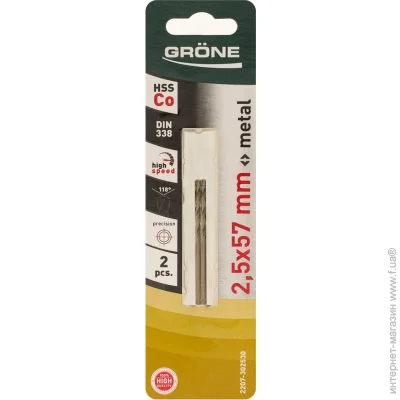    Grone    2,5x57  HSS-Co 2 . 2207-302530