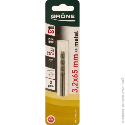    Grone    3,2x65  HSS-Co 2 . 2207-303236