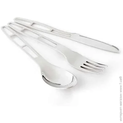     GSI Outdoors Glacier Stainless 3 Pc Cutlery (1099-61004)