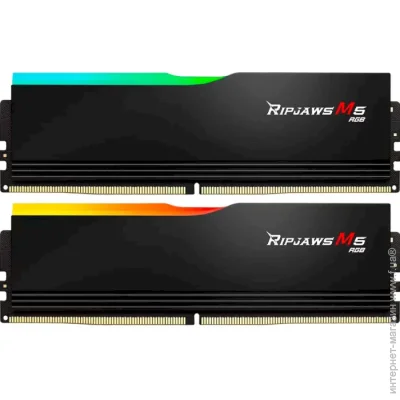   G.skill 32 GB (2x16GB) DDR5 6000 MHz Ripjaws M5 RGB Black (F5-6000J3238F16GX2-RM5RK)