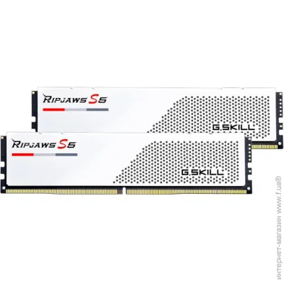   G.skill 32 GB (2x16GB) DDR5 6400 MHz Ripjaws S5 White (F5-6400J3648F16GX2-RS5W)