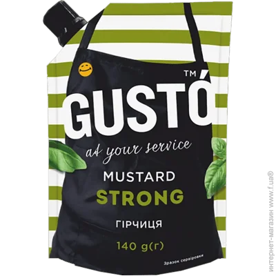 Соус Gusto Гірчиця Strong д/п 140г (4820015715562) Соус Gusto Гірчиця Strong д/п 140г (4820015715562)