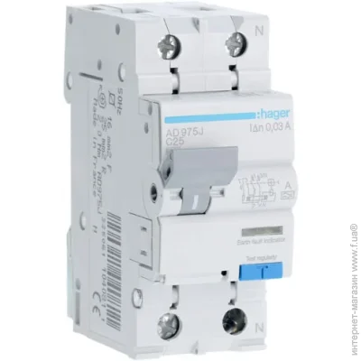 Hager   1+ N 25A 30 mA  6  A 2 AD975J