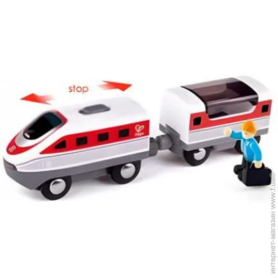 Hape Набор для железной дороги Поезд Интерсити на батарейках (E3774) Hape Набор для железной дороги Поезд Интерсити на батарейках (E3774)