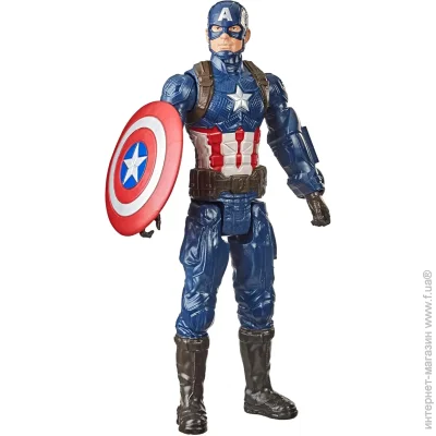    Hasbro E7877 AVN TITAN HERO FIGURE CAPTAIN AMERICA