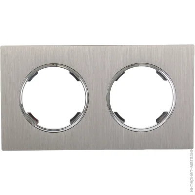 Рамка двухместная HausMark Bela матовый хром SNG-FRM.RD20G2-MC Рамка двухместная HausMark Bela матовый хром SNG-FRM.RD20G2-MC