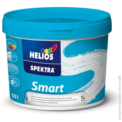 Helios Фарба інтер'єрна латексна SMART (база В3) під тонування мат 1.96л Helios Фарба інтер'єрна латексна SMART (база В3) під тонування мат 1.96л