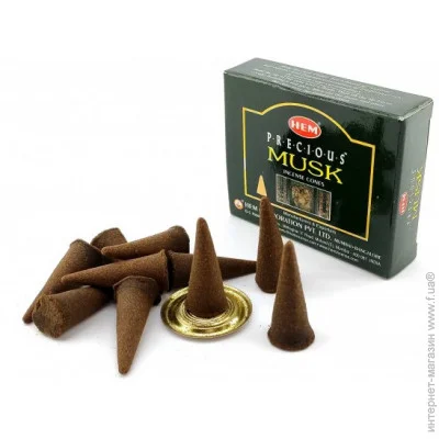 Аромаконусы HEM Аромапалочки Муск Аромат для дому Пахощі Конус (34634) Аромаконусы HEM Аромапалочки Муск Аромат для дому Пахощі Конус (34634)