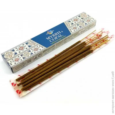 HEM Аромапалочки Мирра и Янтарь Аромат для дома Благовоние (34659) HEM Аромапалочки Мирра и Янтарь Аромат для дома Благовоние (34659)